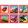 Lot de 6 puzzles en plastique de 9 pièces, les insectes