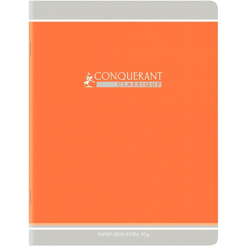Cahier piqué 96 pages, 24x32 cm, seyès, papier 90g, orange