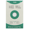 Boîte de 100 fiches bristol perforées carte forte 205 g blanc quadrill
