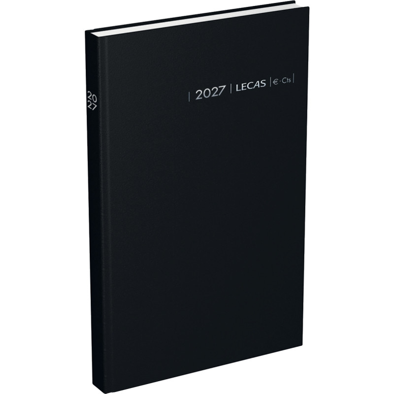 Agenda carre 1 jour euro/centimes noir