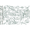 Rouleau fresque à colorier l'écosystème