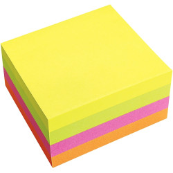 Bloc cube de 320 feuilles de notes repositionnables 75 x 75 mm coloris