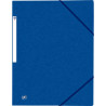 Chemise 3 rabats à élastiques TOP FILE+ carte lustrée 390g, bleu