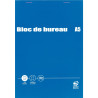 Bloc de bureau 100 feuilles, format A5, quadrillé 5x5, papier 60g