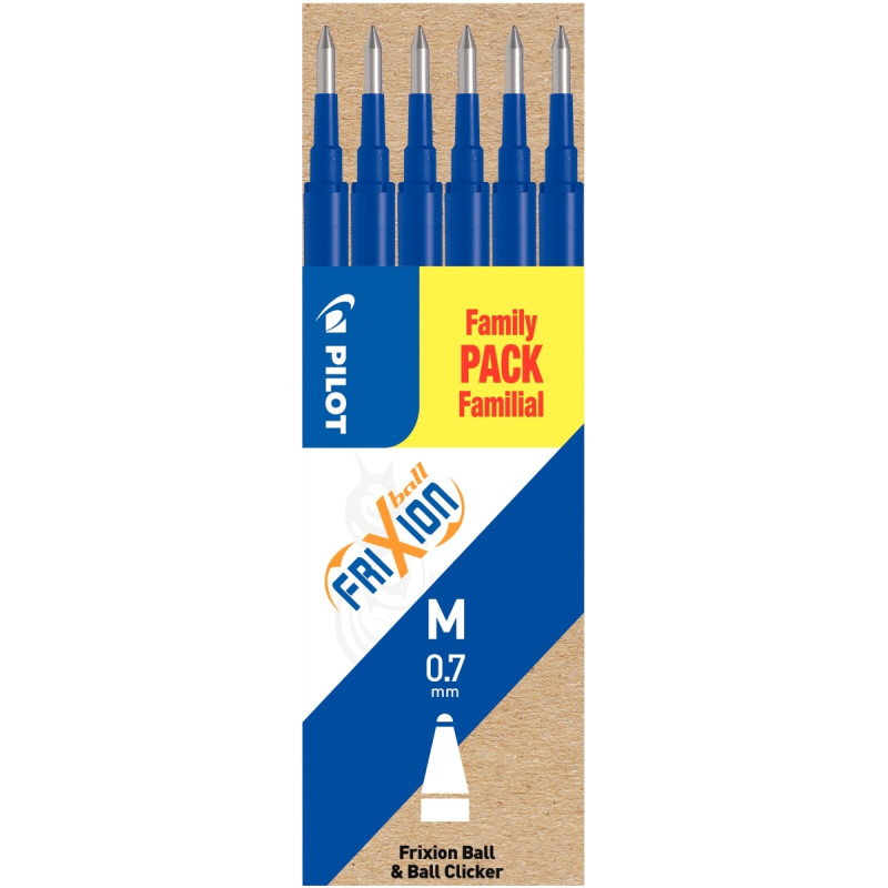 Étui de 6 recharges Frixion bleues