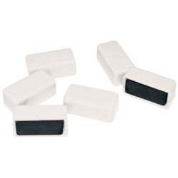 Blister de 6 punaises magnétiques 12x25 mm blanc