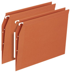 Paquet de 25 dossiers suspendus en kraft recyclé 230g pour armoire, do