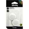 Blister de 4 punaises magnétiques, diamètre 32 mm. Blanc