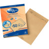 Paquet de 50 pochettes kraft 162x229mm 90g bande siliconée