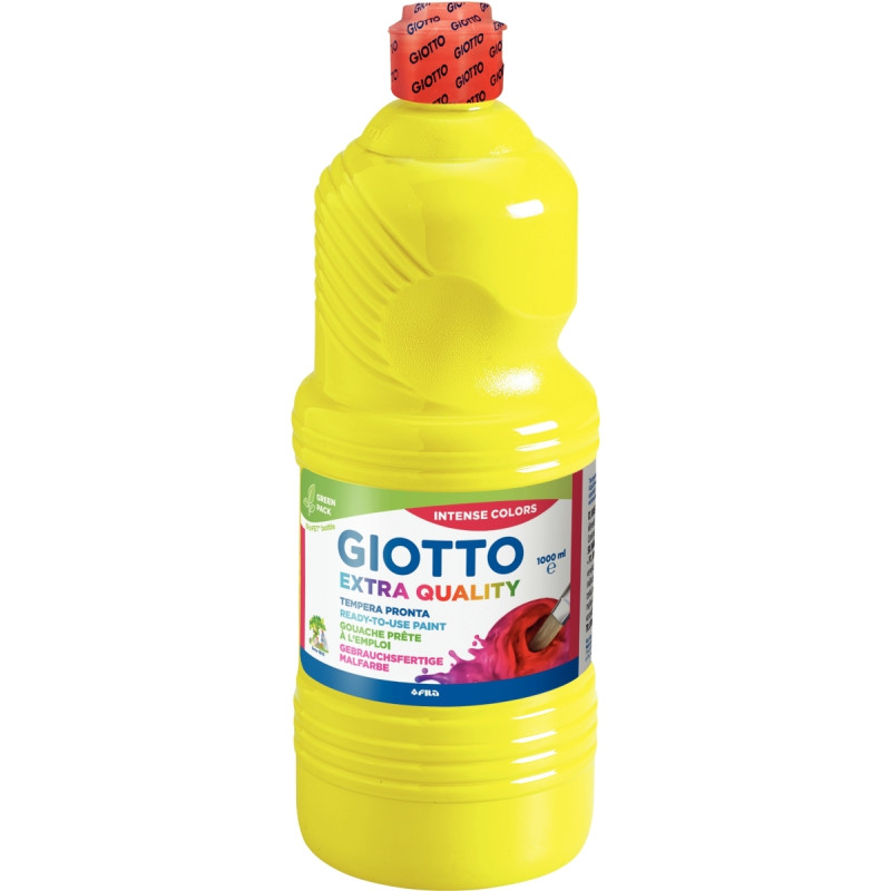 Flacon de 1L de gouache liquide GIOTTO coloris jaune primaire