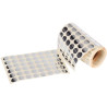 Rouleau de 2832 gommettes adhésives rondes diamètre 15 mm, couleur arg