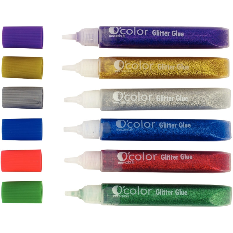 Blister de 6 tubes gel de 10ml paillettée assorties