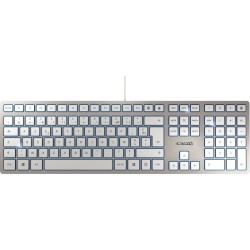 Clavier filaire Cherry KC6000 slim couleur silver
