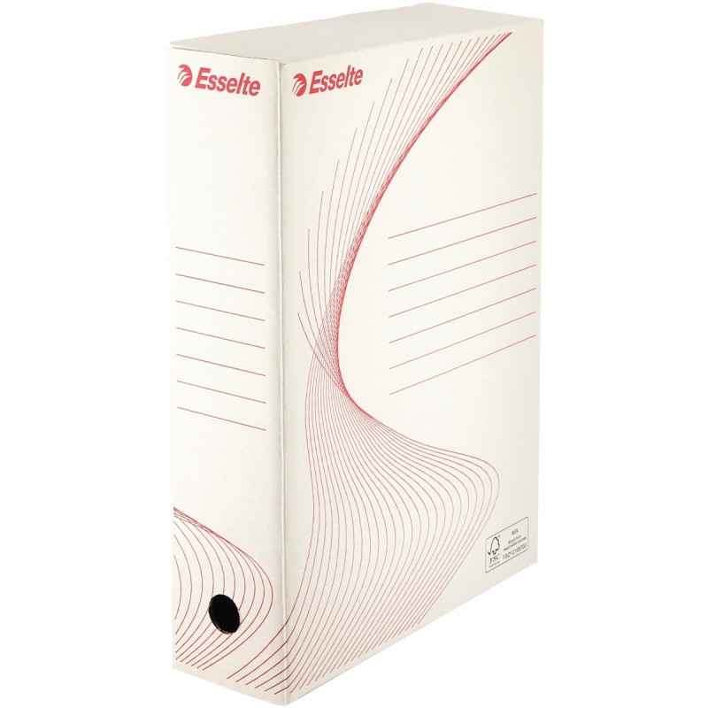 Paquet de 10 boites d'archives 34x25cm dos 8cm blanches