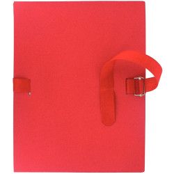 Chemise extensible toilée avec rabat, rouge
