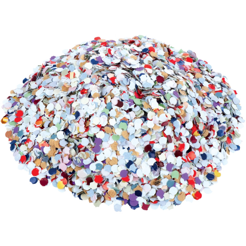 Sachet de 1 kg de confettis multicolores