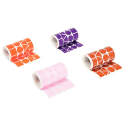 Lot de 4 rouleaux de maxi gommettes géométriques adhésives, couleurs p