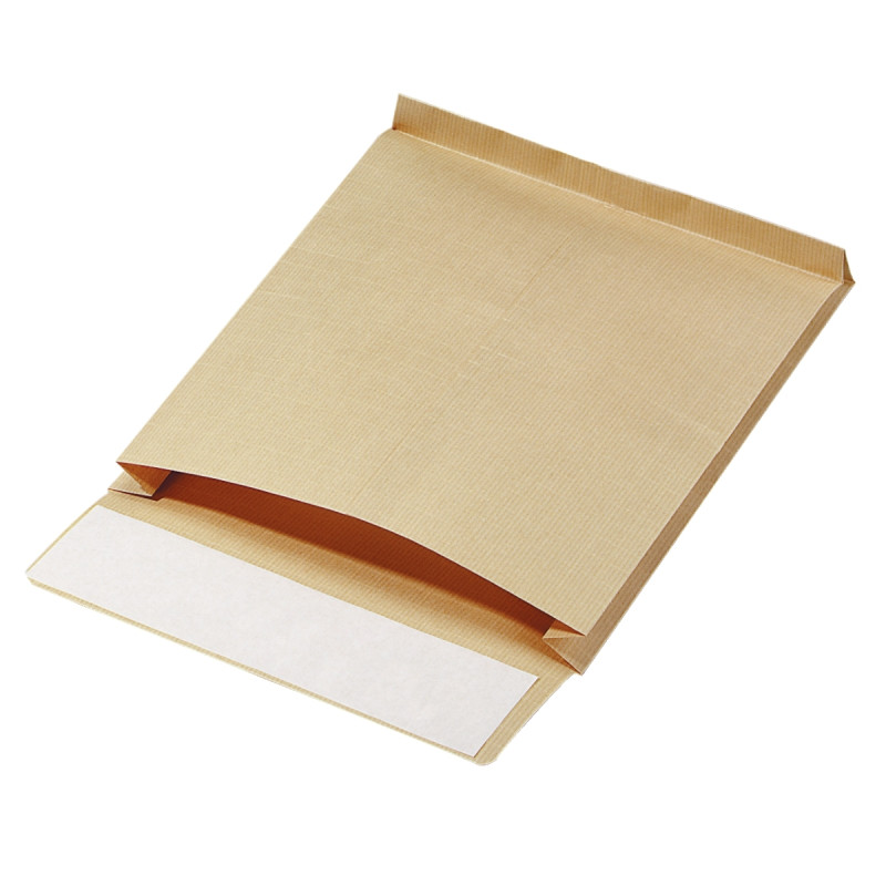 Paquet de 50 pochettes kraft armé 229X324mm 130g soufflet 50mm bande s