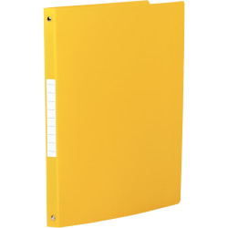 Classeur 4 anneaux en polypropylène opaque, format A4, dos 2,5 cm, jau
