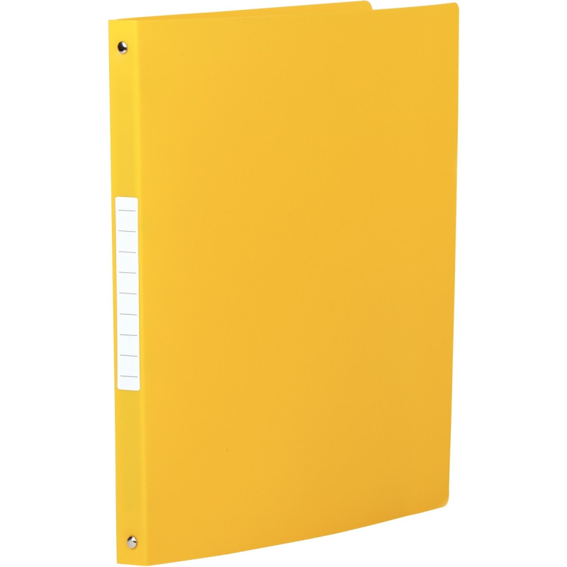 Classeur 4 anneaux en polypropylène opaque, format A4, dos 2,5 cm, jau