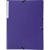 Chemise 3 rabats à élastiques en polypropylène opaque 4/10ème, violet