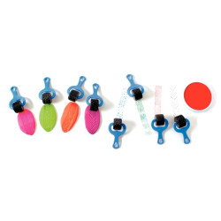 Lot de 4 rouleaux pour peinture et pâte à modeler, coloris bleu