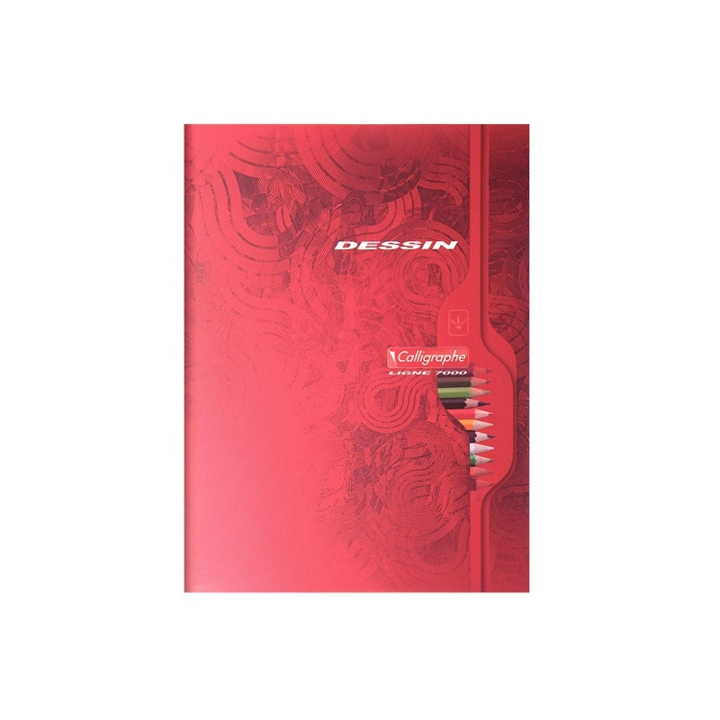 Cahier de dessin 32 pages, format 17x22 cm, uni blanc, papier 90g