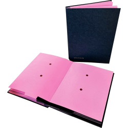 Parapheur 12 compartiments, couverture papier, noir