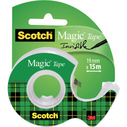 Rouleau adhésif Scotch Magic 19mmx15m et dévidoir
