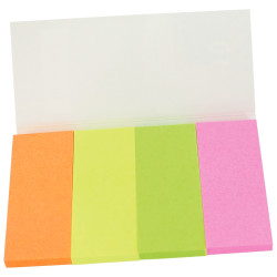 Etui de 4 distributeurs de 40 marque-pages en papier couleurs assortie