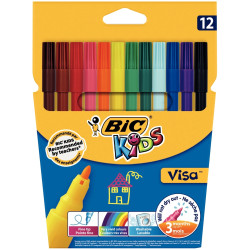 Lot de 25 pochettes de 12 feutres Visa assortis dont 5 gratuites