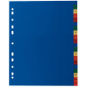 Jeu de 20 intercalaires alphabétiques en polypropylène coloré, format