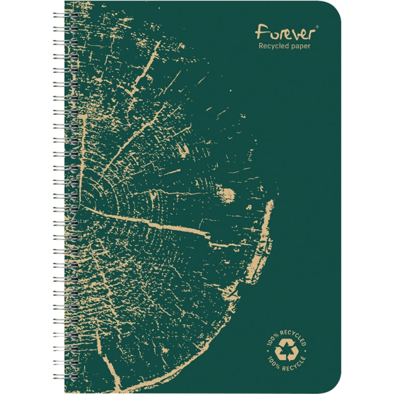 Cahier à reliure intégrale 120 pages FOREVER, format A5, ligné