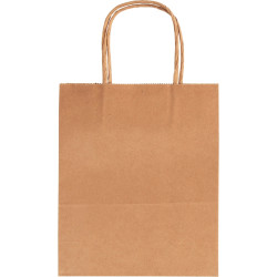 Lot de 20 sacs en kraft brun, 18x21x8 cm