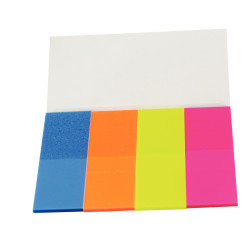 Etui de 4 distributeurs de 40 marque-pages film transparent couleurs a