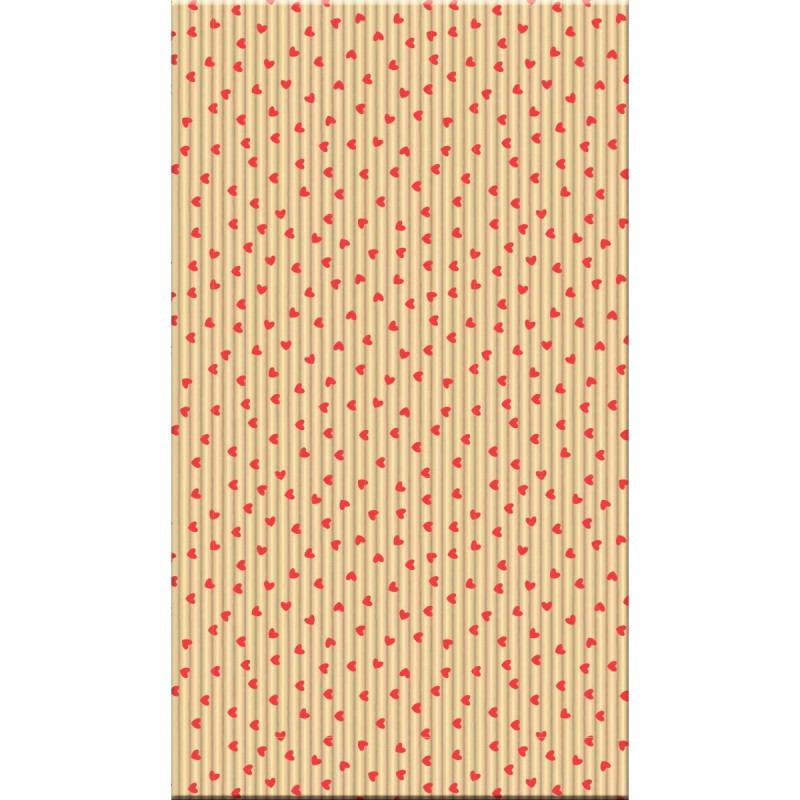 Sachet de 50 pochettes kraft 11x21+5cm cœurs