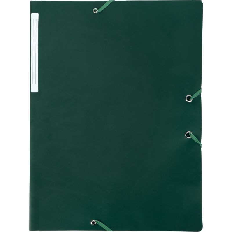 Chemise 3 rabats à élastiques en polypropylène opaque 4/10ème, vert
