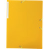 Chemise 3 rabats à élastiques en polypropylène opaque 4/10ème, jaune