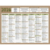 Calendrier semestriel 7 mois par face Natura 13,5x17,5cm
