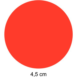 Lot de 4 rouleaux de maxi gommettes adhésives rondes diamètre 45mm, co