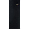 Agenda long 1 jour par page travers noir