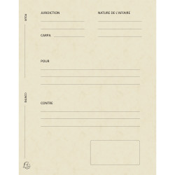 Paquet de 25 dossiers de plaidoirie Pour/Contre carte lustrée 25x32cm