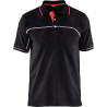 Polo bicolore noir/rouge taille XL