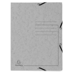 Chemise à élastique 3 rabats carte lustrée 355gm2 - A4