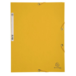 Lot de 3 chemises à élastiques 3 rabats carte lustrée 400g/m2 - A4