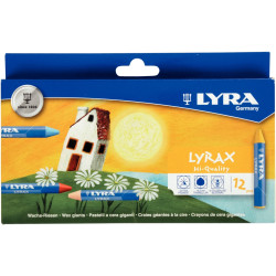 Étui de 12 craies cire Lyrax