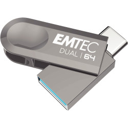 Clé USB 3.2 Emtec Dual 64 Go