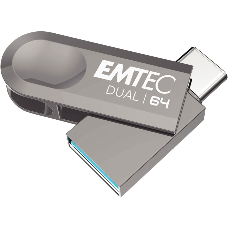 Clé USB 3.2 Emtec Dual 64 Go