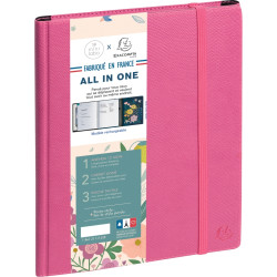 Agenda semainier All in one 15x21cm Mini Labo Rose