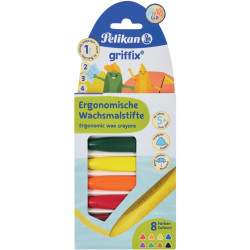 Etui de 8 crayons cire triangulaire Griffix